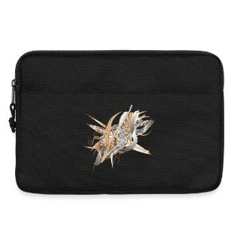artistic filigree motif made of ribbons and feathers - Laptop bag 13" - black - Front