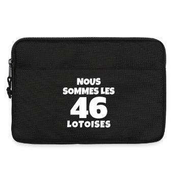 département du Lot, LOT, 46, Lotoises - Sacoche pour ordinateur portable 13 pouces - noir - Devant