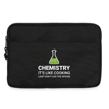 La chimie, c’est comme la cuisine - Sacoche pour ordinateur portable 13 pouces - noir - Devant