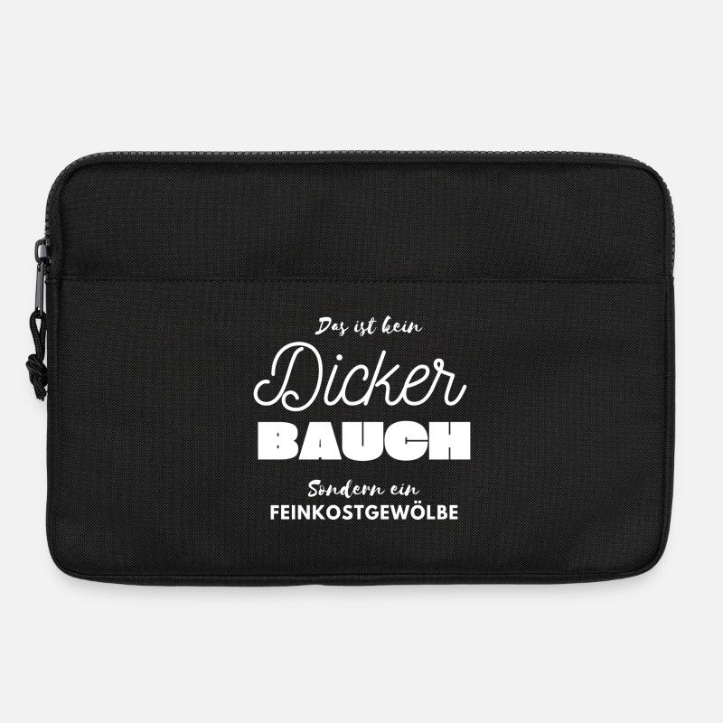 Dicke Bauch Feinkost Gewölbe - Laptoptasche 13" - Schwarz