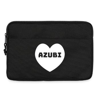 Herz Azubi weiss - Laptoptasche 13" - Schwarz - Vorne