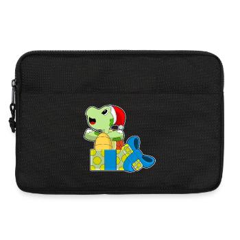 Forfaits de Noël tortue - Sacoche pour ordinateur portable 13 pouces - noir - Devant