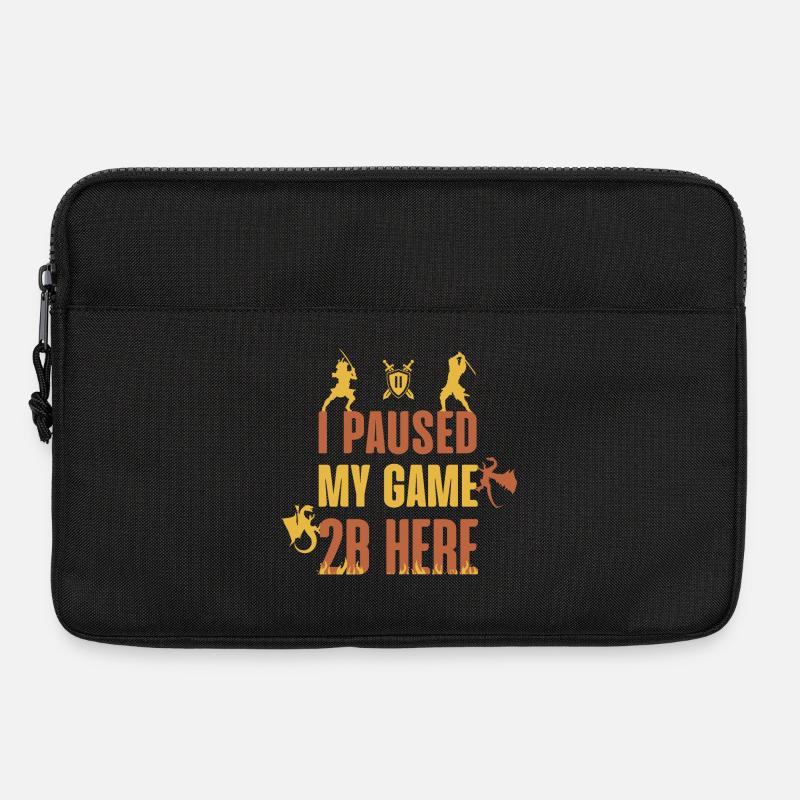 I Paused My Game 2B Here - Laptoptasche 13" - Schwarz