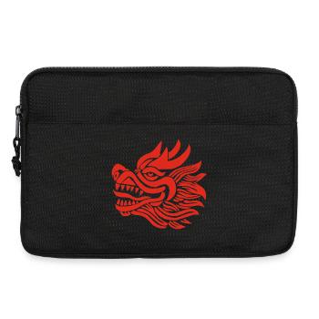 Chinesischer Drachenkopf (Rot) - Laptoptasche 13" - Schwarz - Vorne