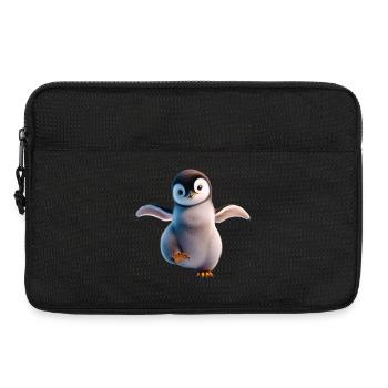 Ein fröhlich tanzender Pinguin - Laptoptasche 13" - Schwarz - Vorne