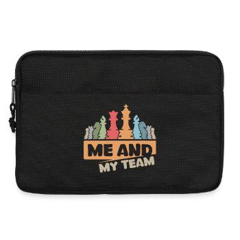 Schach retro cool Spruch Team vintage Schachfigur - Laptoptasche 13" - Schwarz - Vorne