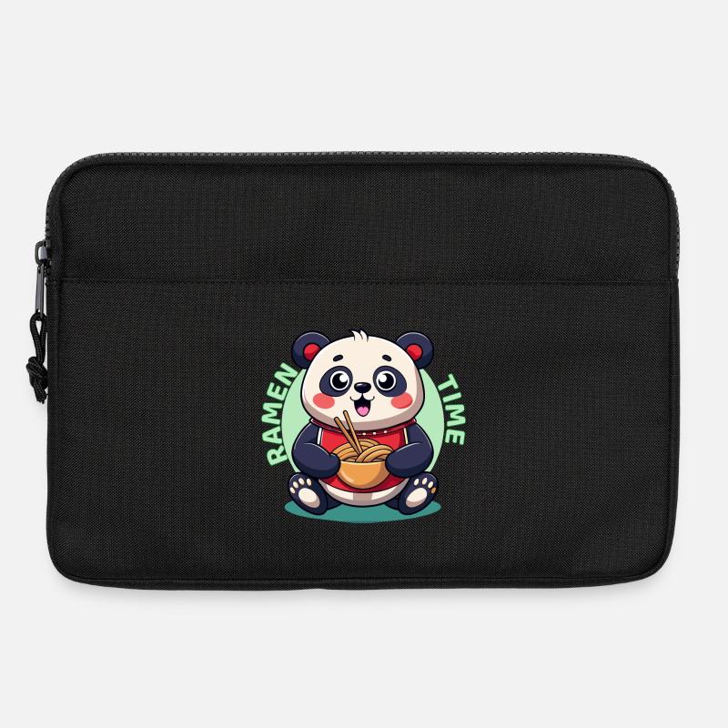 Ramen-Panda Zeit - Laptoptasche 13" - Schwarz