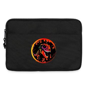Crâne de dinosaure coloré tête de Tyrannosaurus Rex - Sacoche pour ordinateur portable 13 pouces - noir - Devant