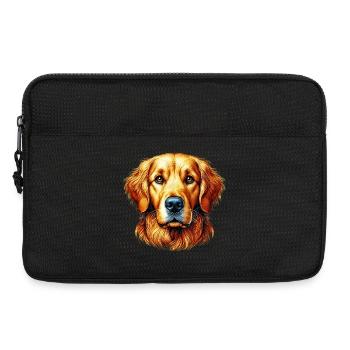 Chien Labrador Golden Retriever - Sacoche pour ordinateur portable 13 pouces - noir - Devant