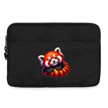 Petit panda - Sacoche pour ordinateur portable 13 pouces - noir - Devant