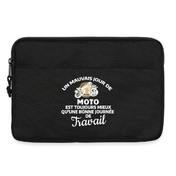 Working Day Motorcycle Quote - Laptop bag 13" - black - Front