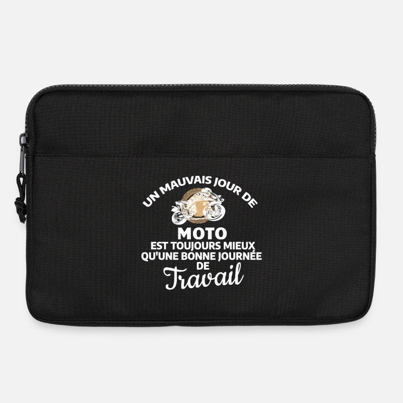 Arbeitstag Motorrad Zitat - Laptoptasche 13" - Schwarz