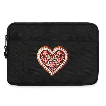 Gingerbread Heart: Sweet Tradition and Love Combined - Laptop bag 13" - black - Front