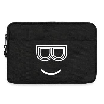 coole Gesichtszeichnung - Laptoptasche 13" - Schwarz - Vorne