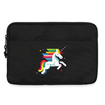 Licorne magique - Design coloré - Sacoche pour ordinateur portable 13 pouces - noir - Devant