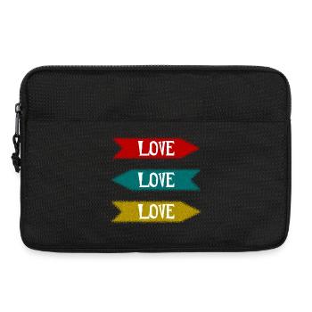 NOËL. JOYEUX NOËL. MERRY CHRISTMAS. PÈRE NOËL - Sacoche pour ordinateur portable 13 pouces - noir - Devant
