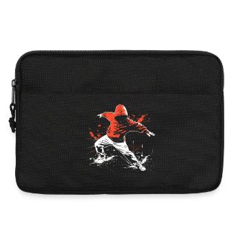 Breakdancer Streetart - Laptoptasche 13" - Schwarz - Vorne