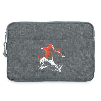 Breakdancer Streetart - Laptoptasche 13" - Grau meliert - Vorne