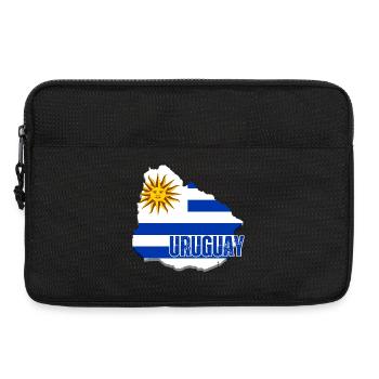 Flagge von Uruguay, Uruguayischer Stolz - Laptoptasche 13" - Schwarz - Vorne