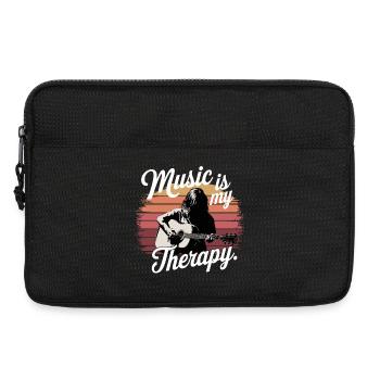 Music is My Therapy clef les amateurs de musique et - Sacoche pour ordinateur portable 13 pouces - noir - Devant