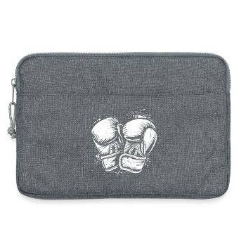 Dessin de gants de boxe - Sacoche pour ordinateur portable 13 pouces - gris chiné - Devant