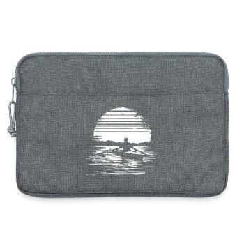 Rowing Sketch - Laptop bag 13" - heather grey - Front