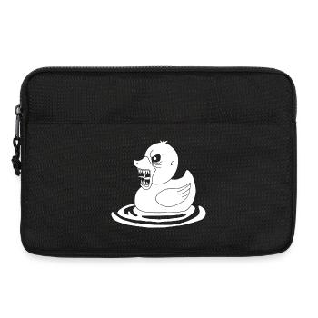 Canard démoniaque blanc - Sacoche pour ordinateur portable 13 pouces - noir - Devant