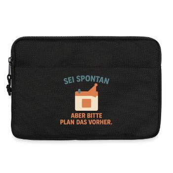 Spontan geplant - Laptoptasche 13" - Schwarz - Vorne