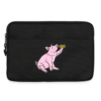 Bouteille de bière de porc - Sacoche pour ordinateur portable 13 pouces - noir - Devant