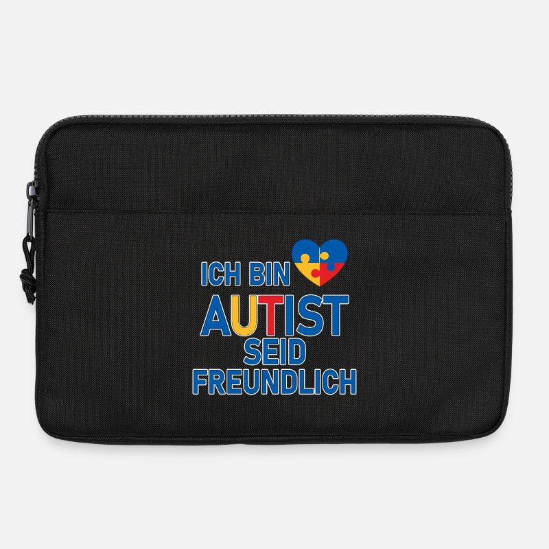 Ich bin Autist seid freundlich - Laptoptasche 13" - Schwarz