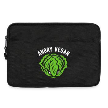 Salat - Angry vegan - Vegane Ernährung - Laptoptasche 13" - Schwarz - Vorne