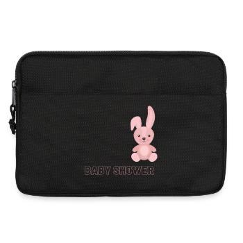 Shower de bébé avec motif de lapin rose - Sacoche pour ordinateur portable 13 pouces - noir - Devant