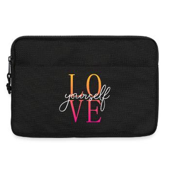 Love yourself / Selbstliebe / Liebe dich selbst - Laptoptasche 13" - Schwarz - Vorne