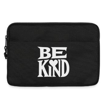 Slogan Be kind with heart - Sacoche pour ordinateur portable 13 pouces - noir - Devant