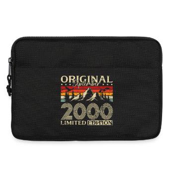 25th Birthday Vintage September Vintage 2000 - Laptop bag 13" - black - Front