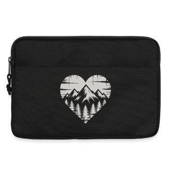 Mountain Scenery Heart Design - Laptop bag 13" - black - Front