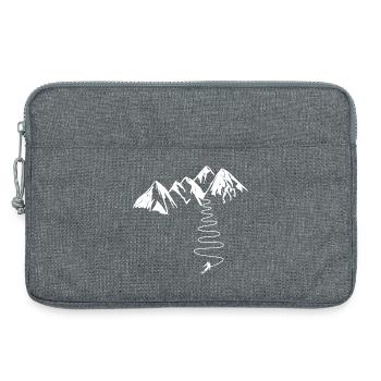 Cadeau Skieur De Haute Montagne Alpes Pyrenées - Sacoche pour ordinateur portable 13 pouces - gris chiné - Devant