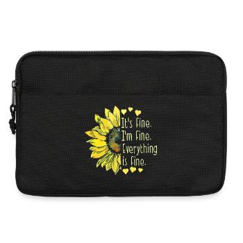 Sonnenblume Feines Mantra T-Shirt - Laptoptasche 13" - Schwarz - Vorne