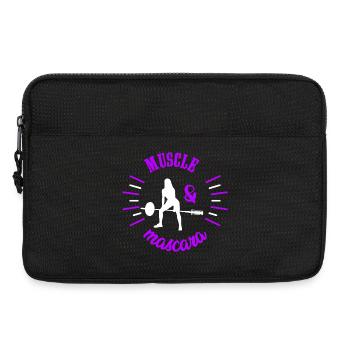 Puissance Féminine Muscle et Mascara Cadeau Femme - Sacoche pour ordinateur portable 13 pouces - noir - Devant