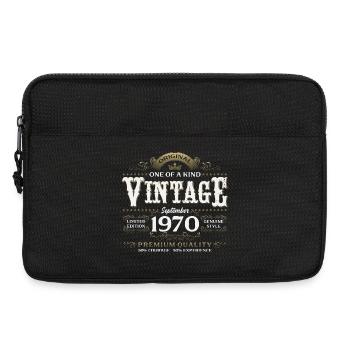 55th Birthday Vintage September Year 1970 - Laptop bag 13" - black - Front