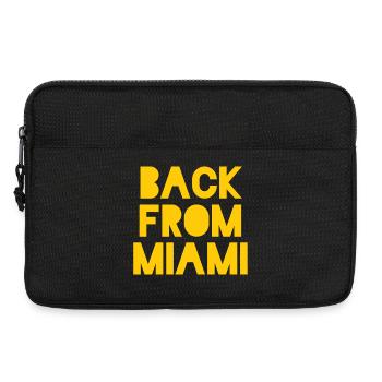 Vibrant Miami Skyline Silhouette - Laptop bag 13" - black - Front