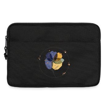 Watercolor Flower Circle - Laptop bag 13" - black - Front