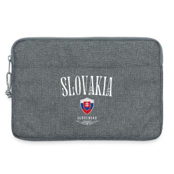 Flagge der Slowakei, slowakischer Patriot - Laptoptasche 13" - Grau meliert - Vorne