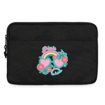 Paris Rainbow Rosé Hearts - Laptop bag 13" - black - Front