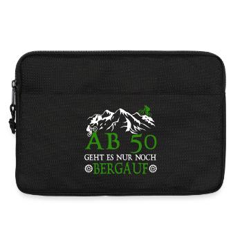 From 50 it's all uphill 50 Birthday Biker - Laptop bag 13" - black - Front