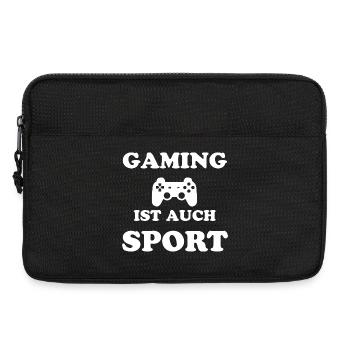 GAMING IST AUCH SPORT Zocker Gamer Nerd eSports - Laptoptasche 13" - Schwarz - Vorne