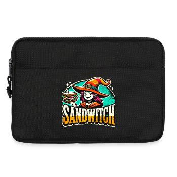 Sandwitch Sorcière Sandwich Drôle Halloween - Sacoche pour ordinateur portable 13 pouces - noir - Devant