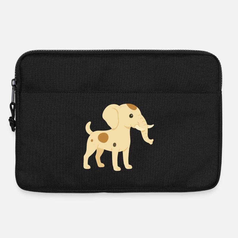 Elefant Hund Jack Russell - Laptoptasche 13" - Schwarz