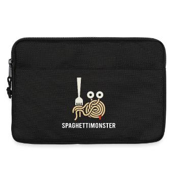 Spaghetti Monster mit Gabel - Laptoptasche 13" - Schwarz - Vorne
