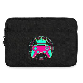 Controller Krone Neon Minimal Zocker Art - Laptoptasche 13" - Schwarz - Vorne